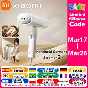✨ Vaporizador de Roupas Xiaomi Mijia 2 – Portátil, Potente e Pronto para o Dia a Dia!