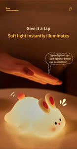 🐰💡 Luz Noturna LED de Coelho – A Luminária Fofa e Confortável para o Quarto! 🌙✨